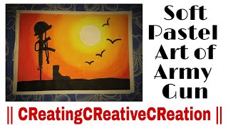 Soft Pastel Art of Army Gun || CReatingCReativeCReation || screenshot 2