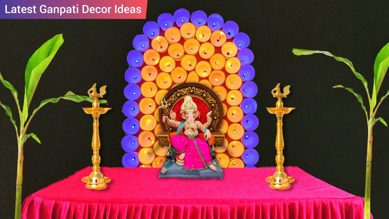 Eco-friendly Ganpati Decoration Ideas Using Paper Cups | Latest ...