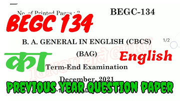 BEGC134 previous year question paper| ignou question paper| #IGNOU #Begc134| ignou solved assignment