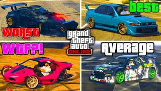 GTA Online ALL RALLY CARS Ranked! From Worst To best! (in the sports class)