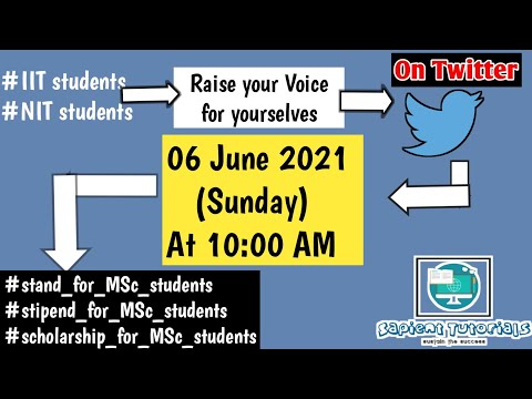 Twiiter Campaign for MSc student in IIT&NIT-Date & time for Tweet-IIT/NIT SCAM-stand for MSc student