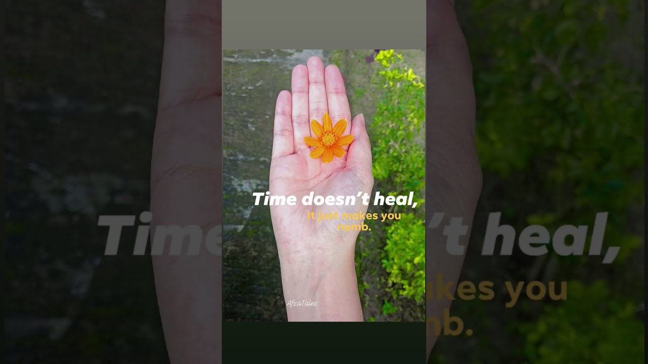 Time doesn’t heal,it just makes you feel numb 😊