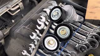 Chrysler Sebring belt tensioner and idle pulleys call 8326187291 for appointments on this repair