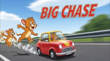 The Big Chase Begins – Jerry in a Tiny Car! 🚗🔥