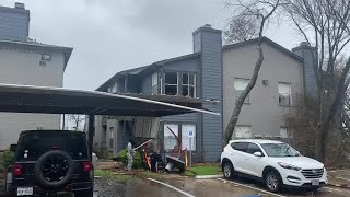 Houston weather: Roof gets ripped off apartment complex in Southeast Houston