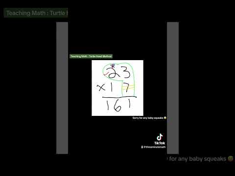 Multiplication Turtle Head Method #math  #mathtrick #mathteacher