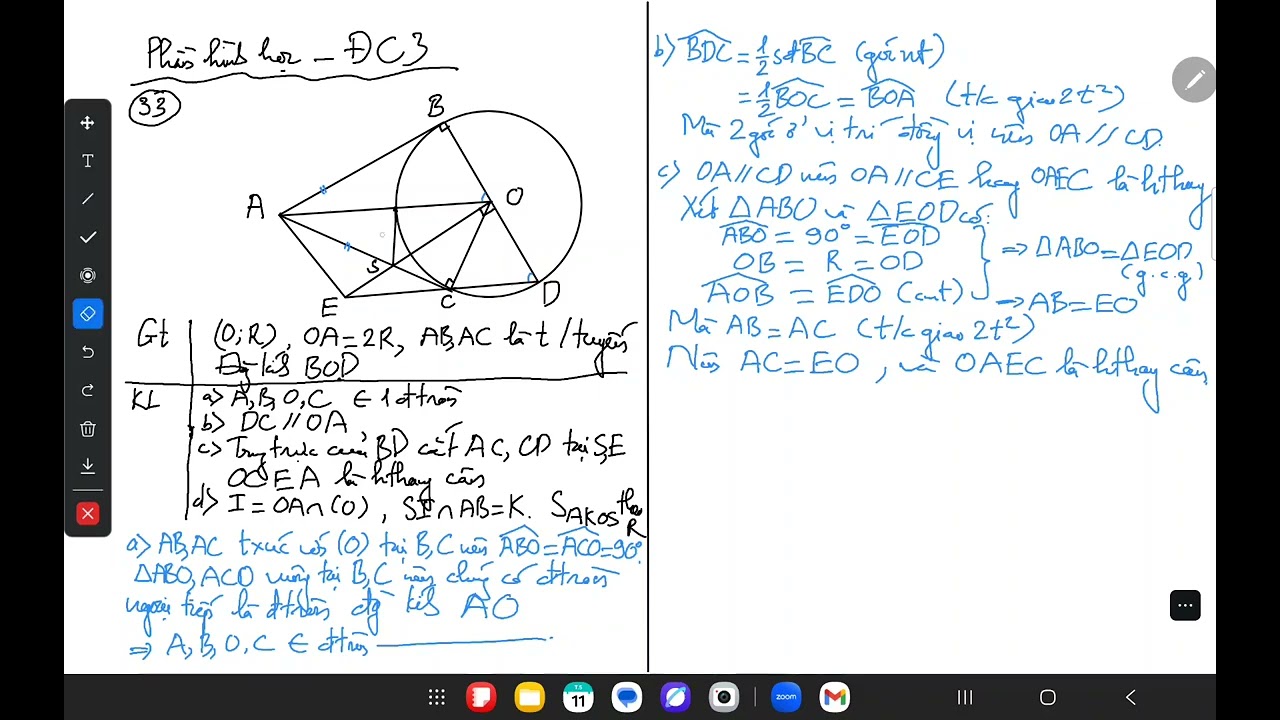 Lớp 9: Chữa phần Hình - Đề cương HK1 số 3.