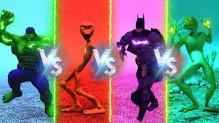 COLOR DANCE CHALLENGE DAME TU COSITA VS BATMAN VS HULK VS PATILA Alien Green dance challenge