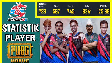 SYNERGE ESPORTS PUBG STATISTICS/KD/ID/RANK | Ft SGE SEERVI SHRYDER TED AUSTINX