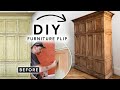 Diy furniture flip  painting furniture to look old  antique super easy  affordable