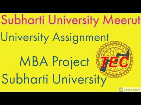 subharti university mba assignment