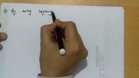 Lagrange Inverse Interpolation Solved Example