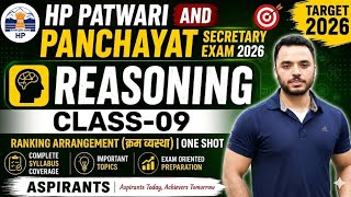 CLASS-09 || HP Patwari & Panchayat Secretary Reasoning || Ranking Arrangement One Shot 2026