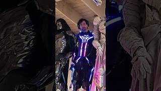3D printed Tron Ares armors Suit LED Electronics Installation learn more from @GinoDePoloCreations