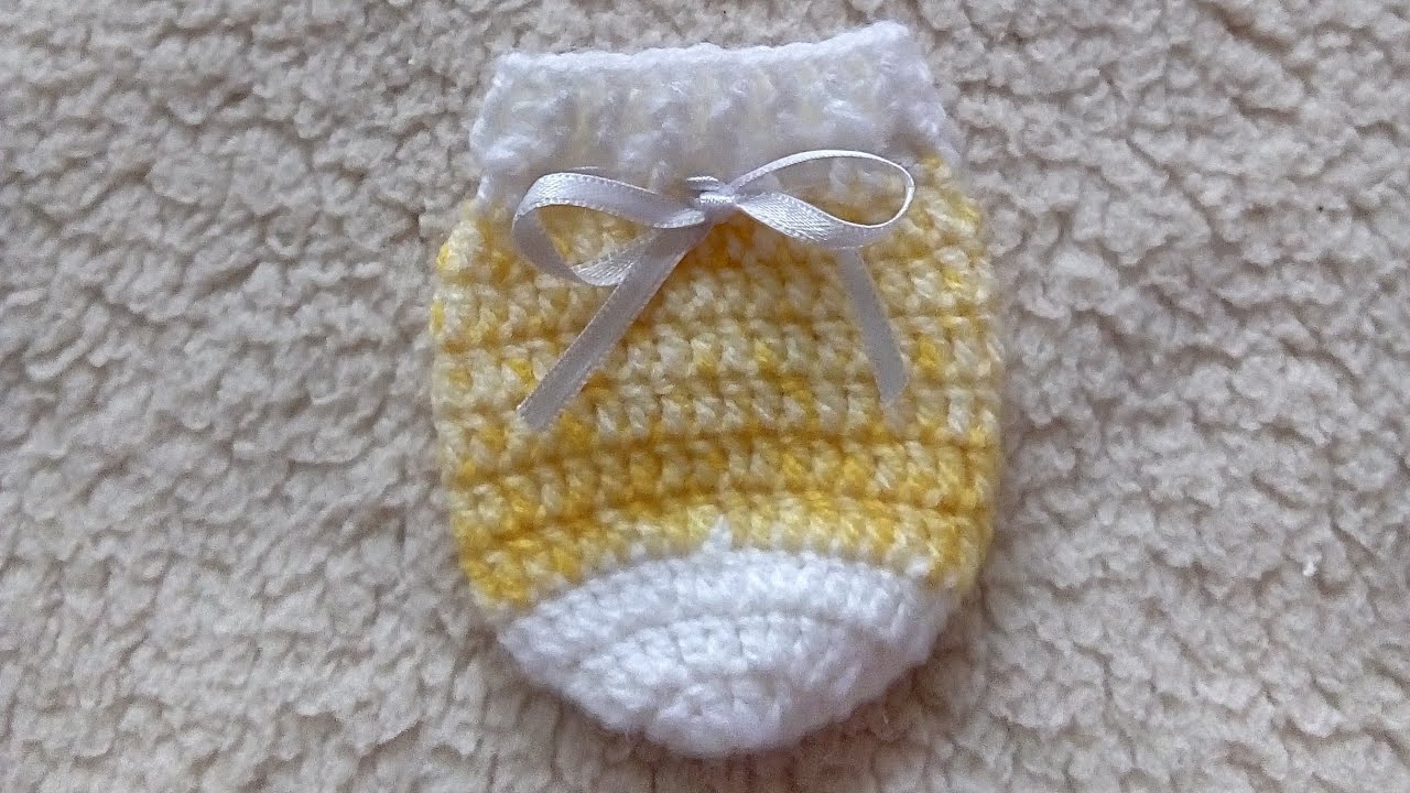 Como fazer Luvinha de crochê para bebê / Luvinha RN