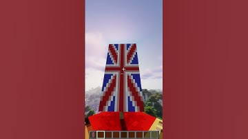 Minecraft How To Britain Flag Banner💂 #shorts #minecraft