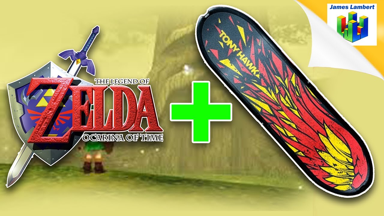 Playing Zelda: Ocarina of Time with a skateboard