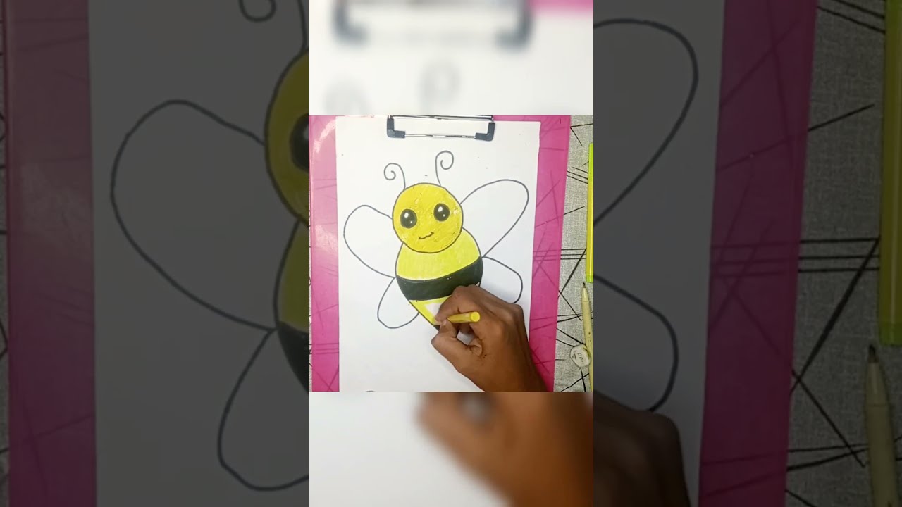 CUTE BEE 🐝 DRAWING EASY|| BEE DRAWING|| DRAWING FOR KIDS