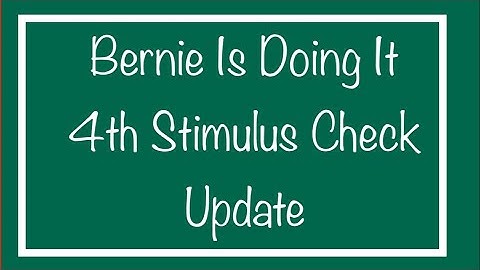 Bernie Is Doing It! 4th Stimulus Check & New UBI Update