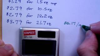 Prealgebra - Part 113 (Unit Costs)