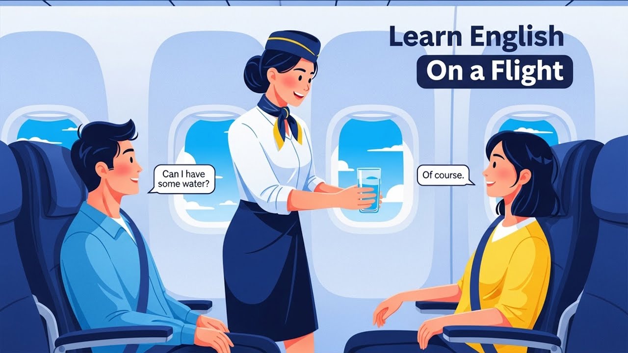 Learn English Speaking for taking a Flight | Talking to the Flight Attendant - Speaking Practice