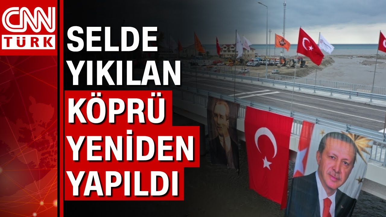 Bakan Karaismailoğlu, Kastamonu'daki selde yıkılan Çatalzeytin Köprüsü'nü ulaşıma açtı.