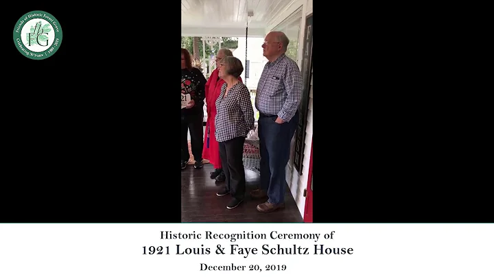 Louis & Faye Schultz House Recognition
