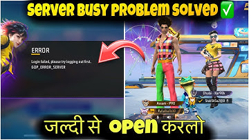 error plese try logout first freefire Freefire Server busy problem solved 🤩|| game not opening