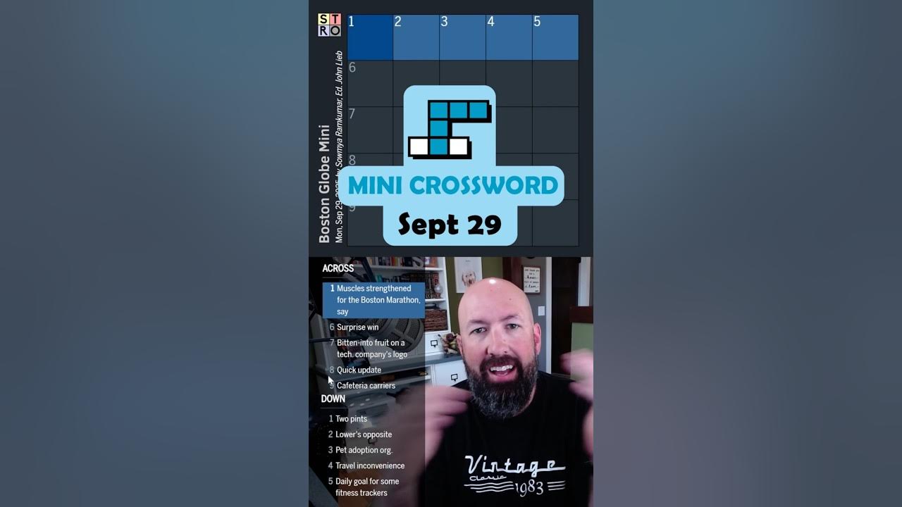 Boston Globe Mini Crossword Sept 29 YouTube