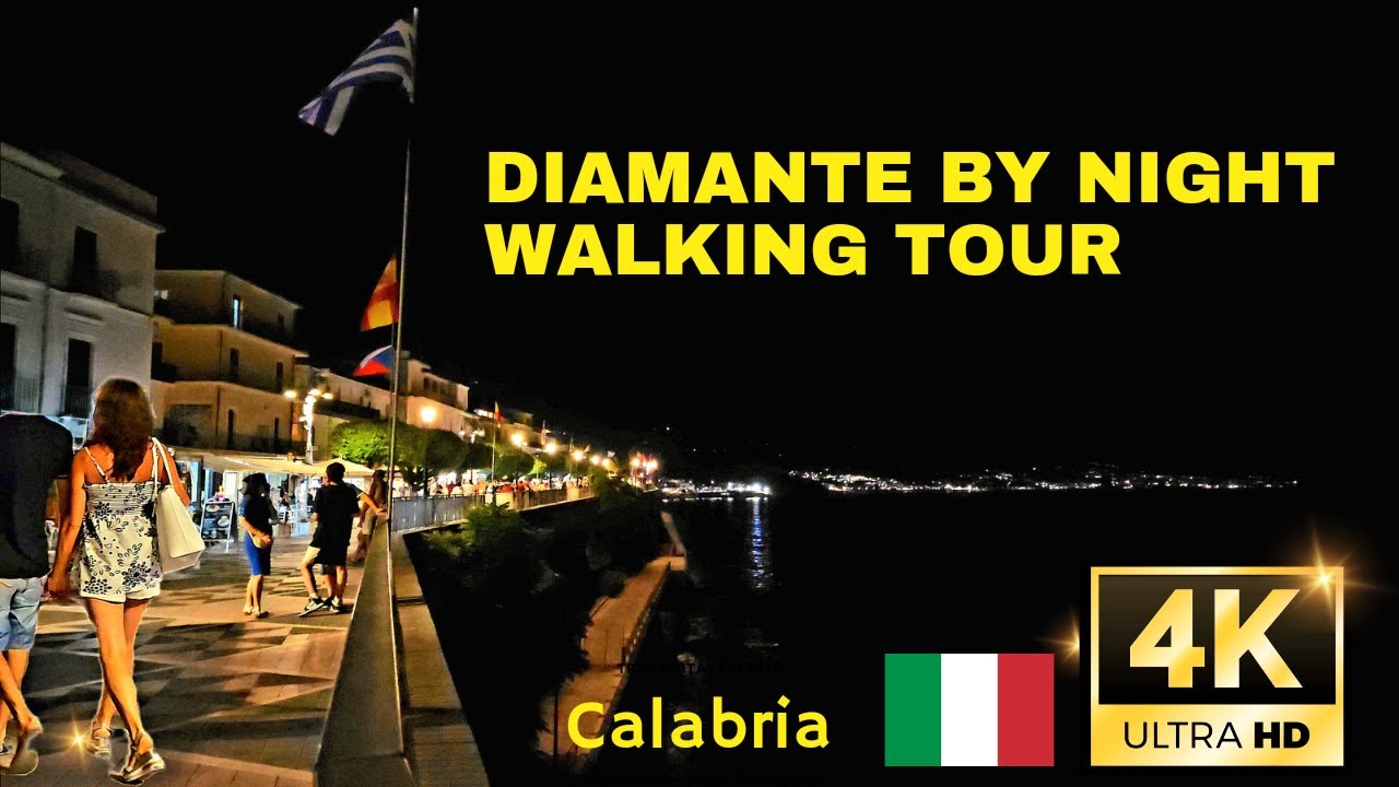 DIAMANTE BY NIGHT - CITTÀ DEI MURALES E DEL PEPERONCINO - CALABRIA ITALIA 🇮🇹 Walking Tour