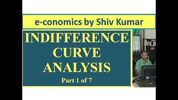 e-conomics by Shiv Kumar: Indifference Curve Analysis, Part 1 of 7