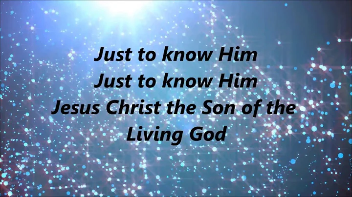 Charles Jenkins & Fellowship Chicago - Just To Know Him (Lyrics)