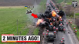 Massive Russian Military Logistics Convoy Try to Enter Ukraine - 2 Minutes Later, GONE!