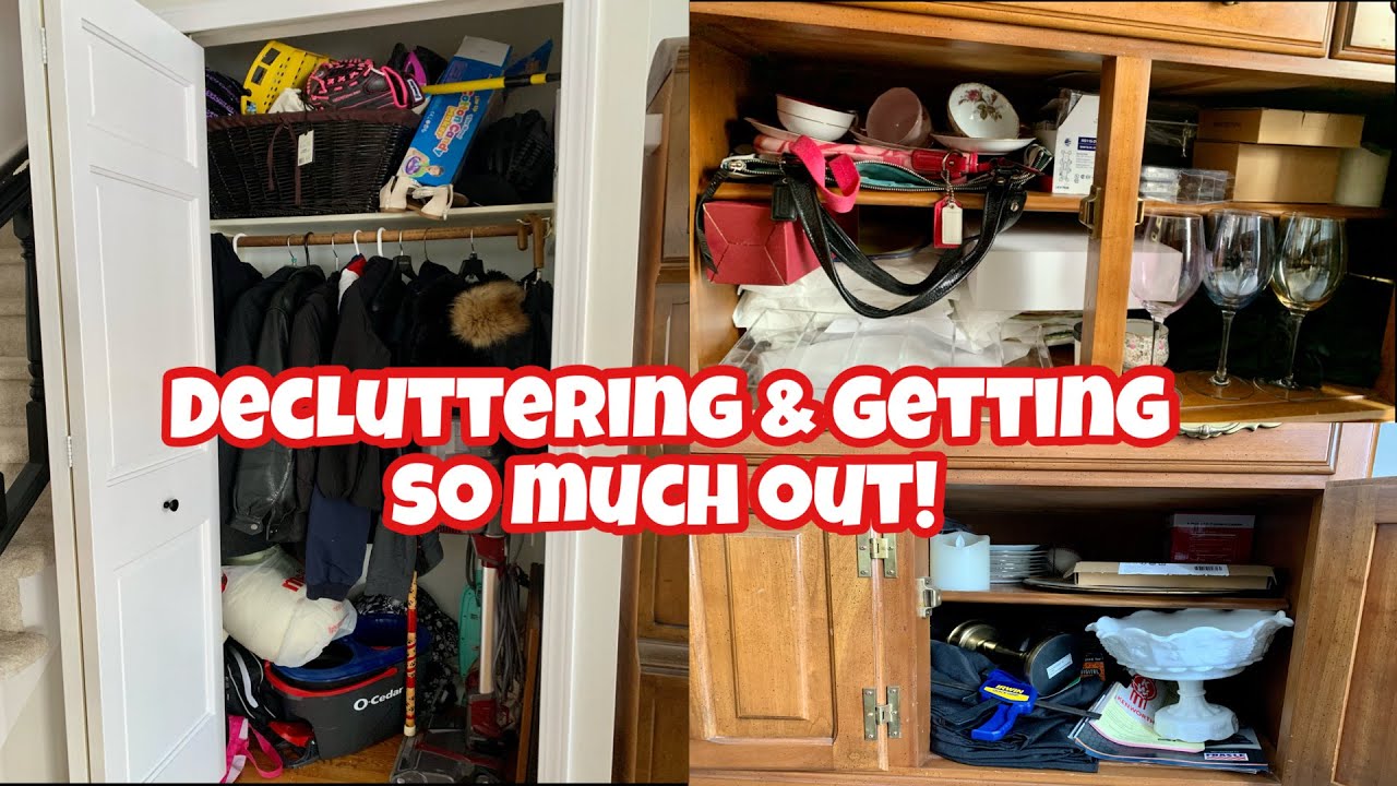 DECLUTTERING A CLOSET & A HUTCH/ Got so much out of the house this week!