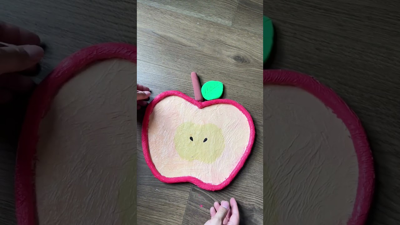 🍎 DIY Apple-Shaped Clock from Cardboard – Easy and Cute