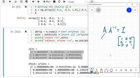 2.6 - Matrix Inversion - Application of Simultaneous Linear Equations w/ Python 3 sample code