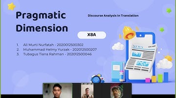 Pragmatic Dimension - Discourse Analysis in Translation - Groub 8