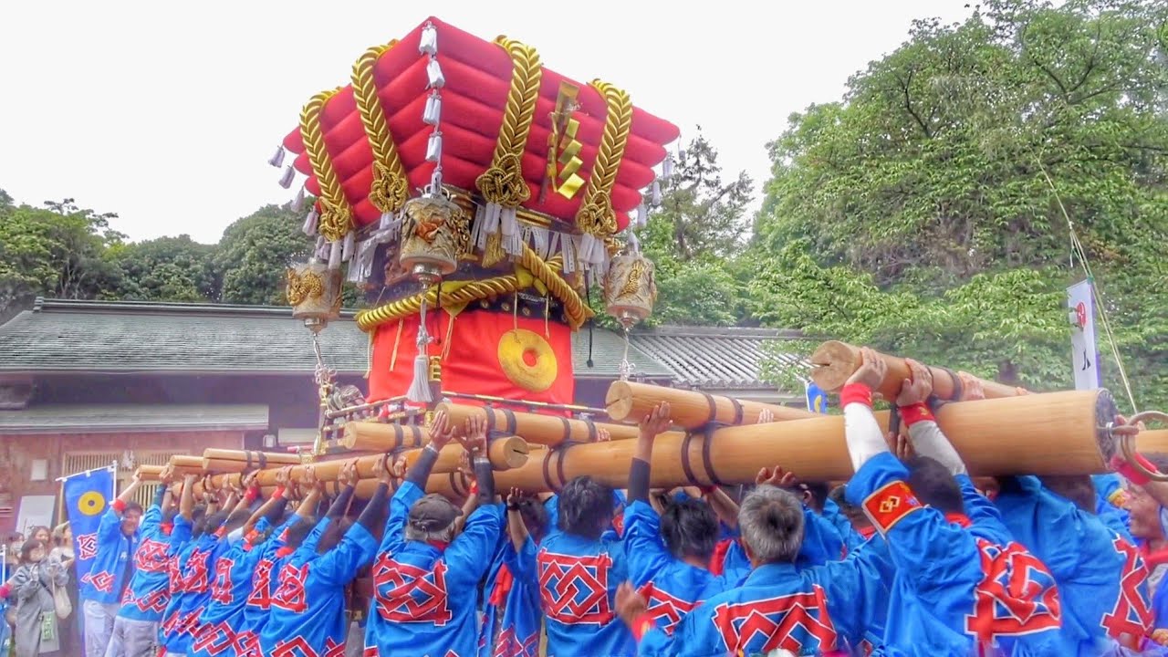 2024.4.29 淡路市 志筑八幡神社 春祭り だんじり 宮入り 練り (西谷·明神·北濱·殿下·連上·連東·南濱·天神·田井)