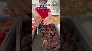 Cemita gigante de milanesa de cerdo y barbacoa de chivo comidamexicana mexico puebla foodie