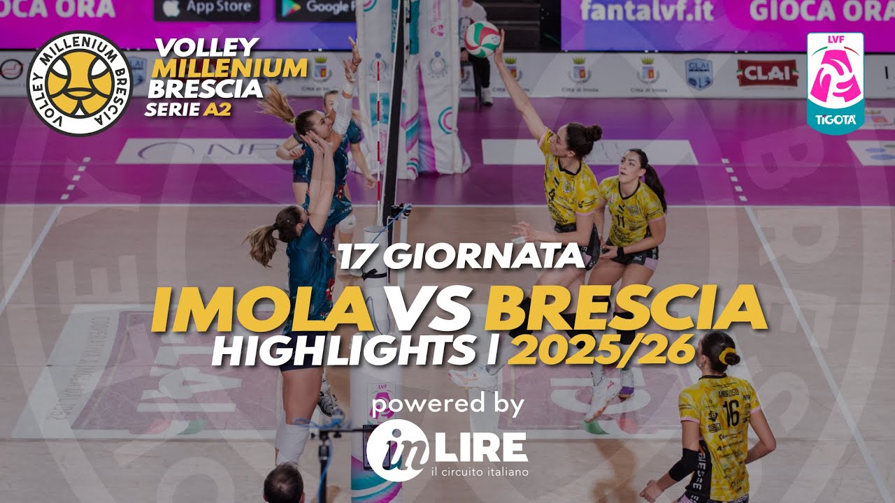 Highlights in-Lire | 17^ Giornata A2 | Clai Imola Volley vs Valsabbina Millenium Brescia