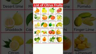 List Of Citrus Fruits In English