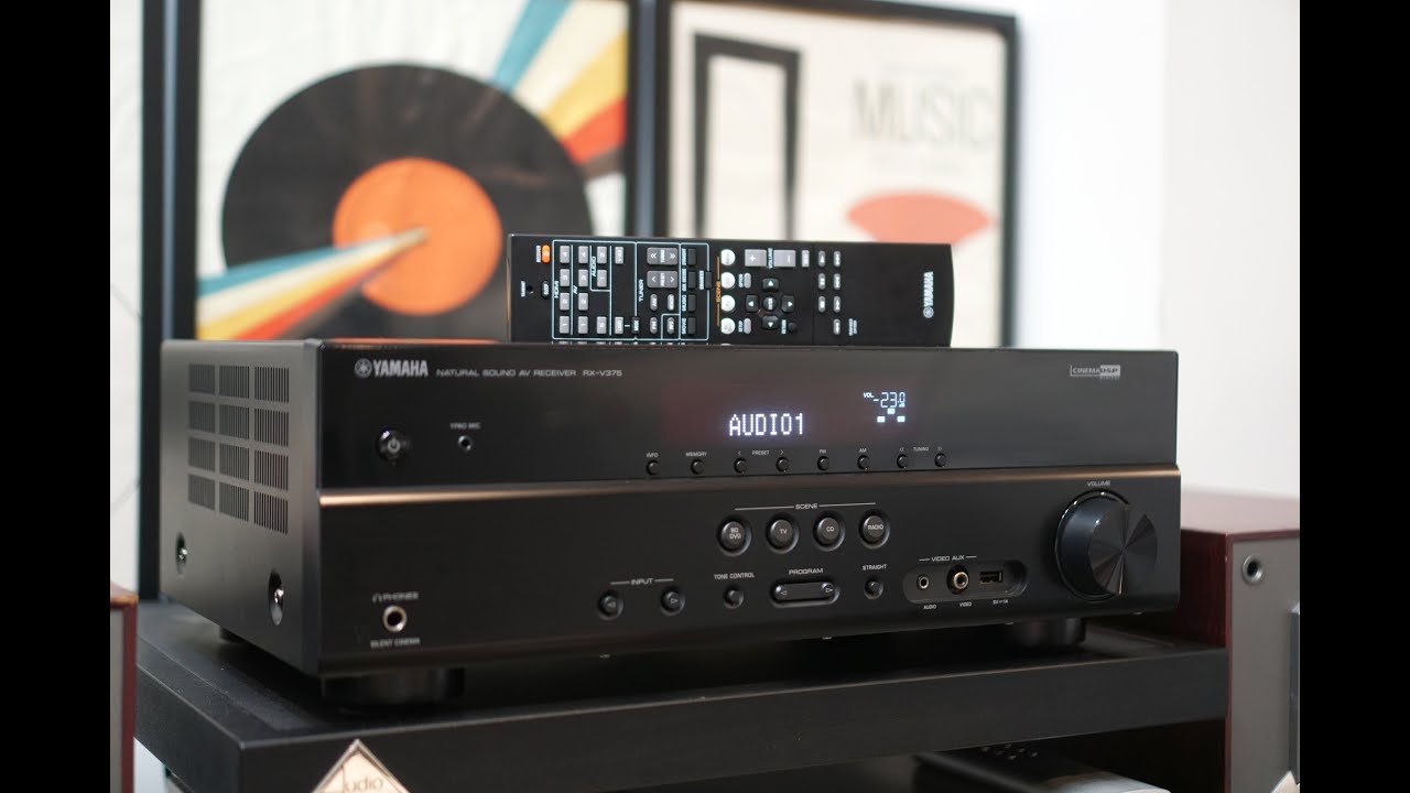 Yamaha RX-V375 Amplifier & Receiver with 4K HDMI ARC & Remote