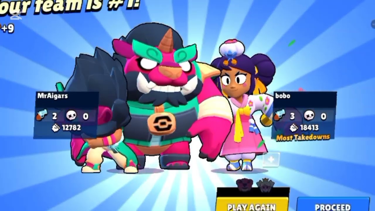 @MrAigars first time playing Brawl stars, son teaching me How to Play.