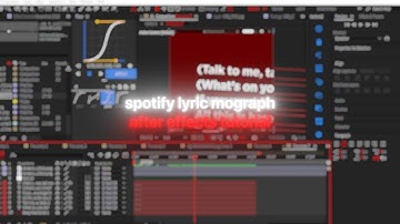 spotify lyric mograph in after effects (beginner friendly)