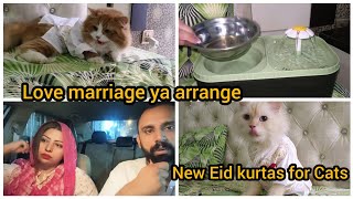 Hmari love marriage Hai ya arrange || New Eid kurtas for Cats