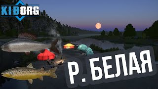 Русская рыбалка 4 - р.Белая попытка поймать трофеев Хариус - форель рр4 Kiborg-v9