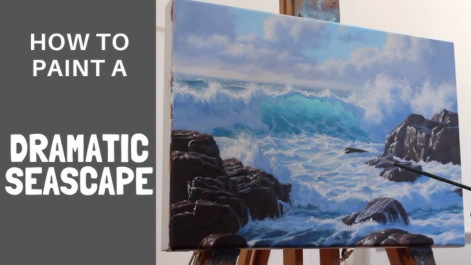 Painting a Seascape using Himi Gouache