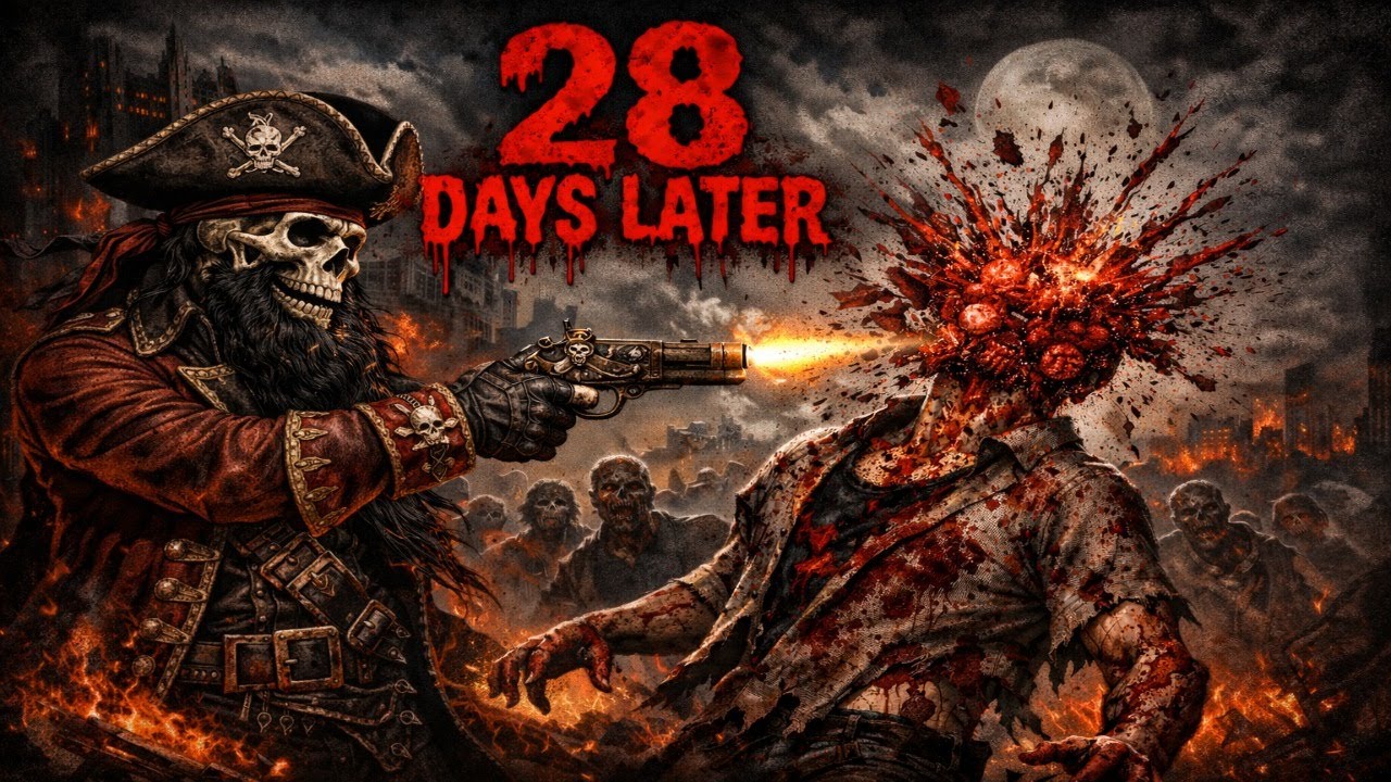 28 DAYS LATER Skull Beard Pirate