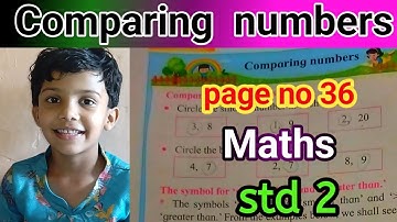 Comparing numbers | std 2nd | maths | page no 36&37 | iytta dusri math | comparing number #std2math 