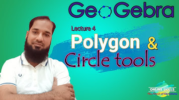 How to draw circle and polygons in geogebra #polygon, #circle, #geogebra